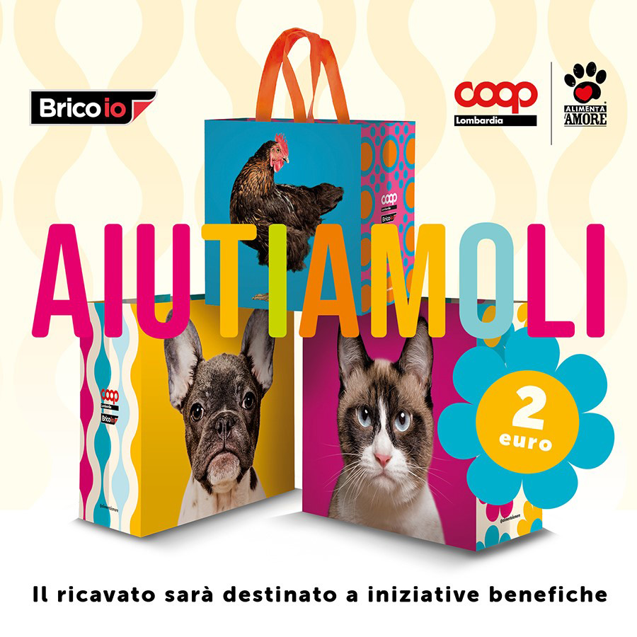 Il 4 ottobre, Giornata internazionale degli animali, tornano le coloratissime shopping bag di Alimenta l’Amore!